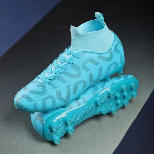 Alternative view of Botte de Football élégante pour hommes, grande taille 32-46 TF/FG, baskets de Football rapides pour adolescents, chaussures d'extérieur montantes pour hommes, crampons