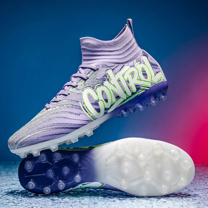 Nouveaux hommes bottes de Football crampons baskets haut de gamme chaussures de Football de haute qualité antidérapant Futsal herbe Match intérieur vente chaude FG/TF
