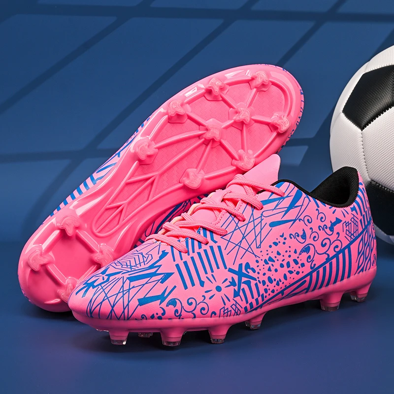 Crampons de football de compétition pour jeunes FG TF chaussures de football respirantes et confortables pour adolescents
