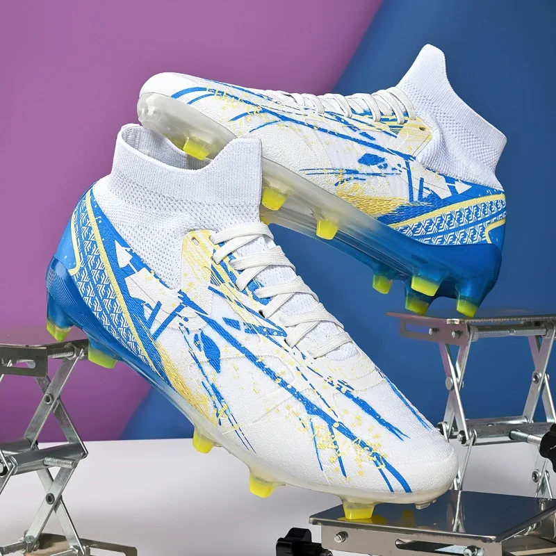 Nouveaux hommes chaussures de Football Sport en plein air adulte bottes de Football Match unisexe crampons ultraléger antidérapant confortable herbe de haute qualité – Image 4