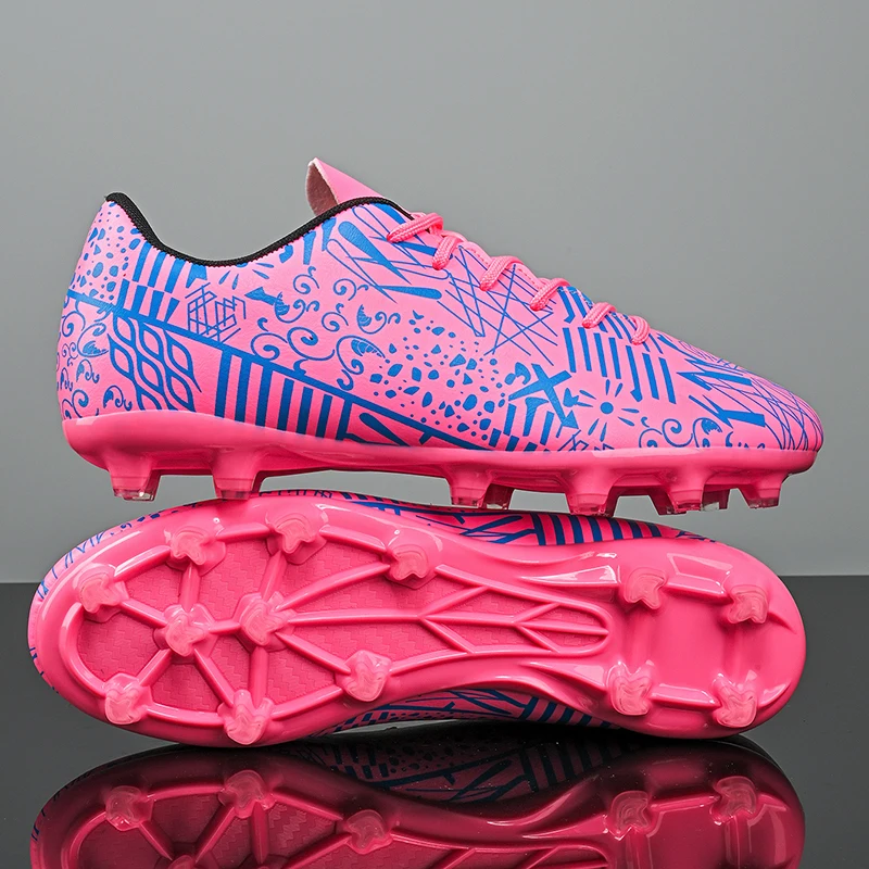 Crampons de football de compétition pour jeunes FG TF chaussures de football respirantes et confortables pour adolescents – Image 2