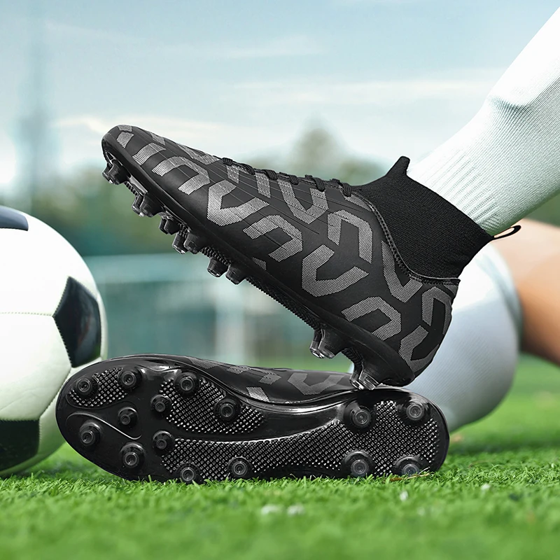 Botte de Football élégante pour hommes, grande taille 32-46 TF/FG, baskets de Football rapides pour adolescents, chaussures d'extérieur montantes pour hommes, crampons – Image 6