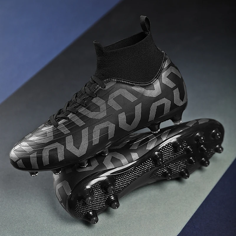 Botte de Football élégante pour hommes, grande taille 32-46 TF/FG, baskets de Football rapides pour adolescents, chaussures d'extérieur montantes pour hommes, crampons – Image 3