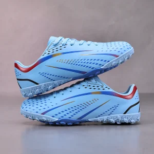 Crampons de football unisexes pour l'entraînement et les matchs des jeunes, chaussures de football légères TF avec poignée améliorée, confort, conception durable