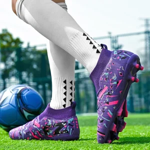 Chaussures de Football professionnelles pour hommes, chaussures de Football TF/FG, crampons de société, bottes de terrain de Football rapides, baskets confortables originales unisexes