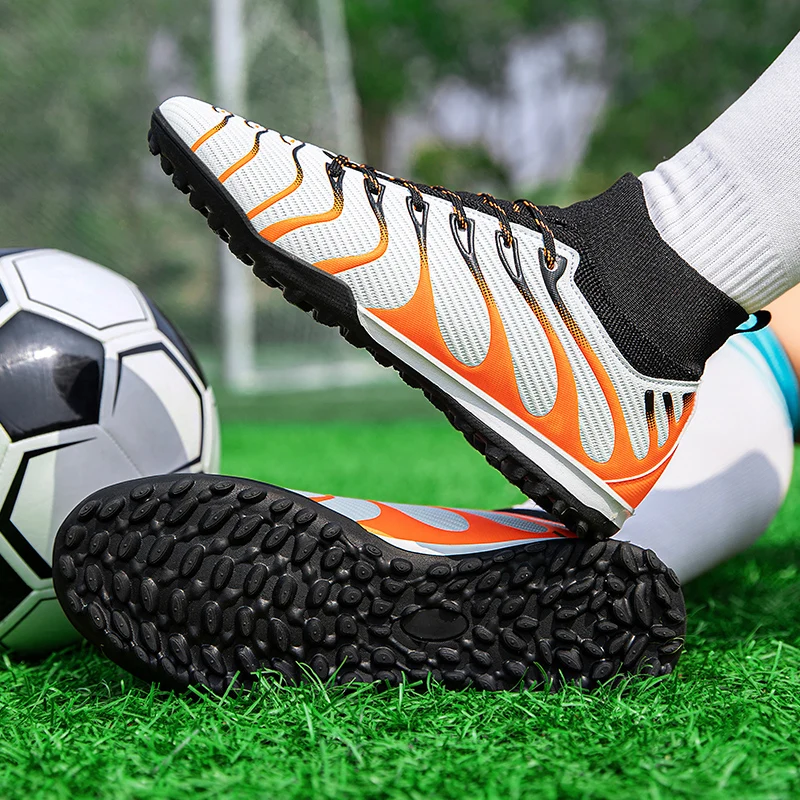 Chaussures de Football chaussures de Football professionnelles pour hommes crampons de terrain haut de gamme Football adolescent anti-dérapant Crampon Futbol baskets 2025 – Image 4