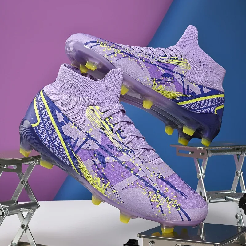 Nouveaux hommes chaussures de Football Sport en plein air adulte bottes de Football Match unisexe crampons ultraléger antidérapant confortable herbe de haute qualité – Image 5