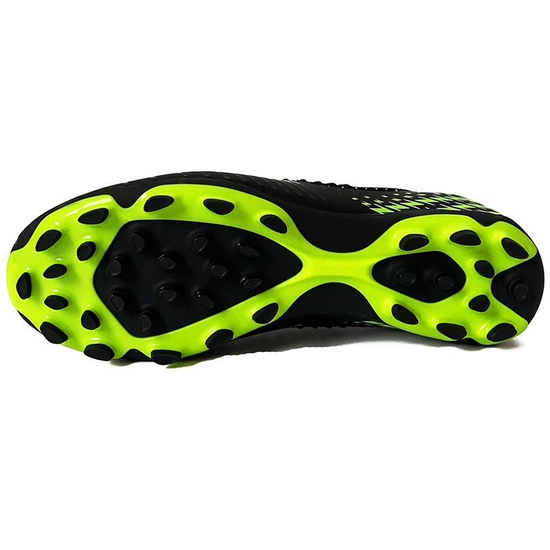 Crampons de Football pour hommes, chaussures de Football pour jeunes, baskets d'entraînement de Football en tricot, respirantes, chaussures de sport antidérapantes – Image 6