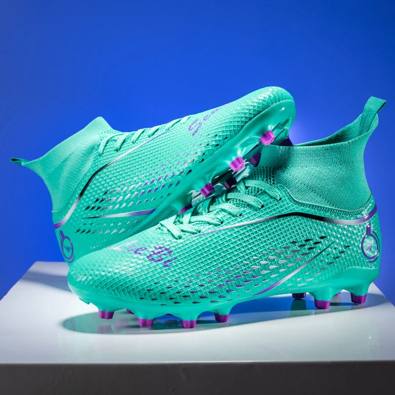 Nouveau MenFootball bottes chaussures de football de haute qualité professionnel en plein air FG/TF crampons de football antidérapants chaussures d'entraînement ultralégères – Image 5