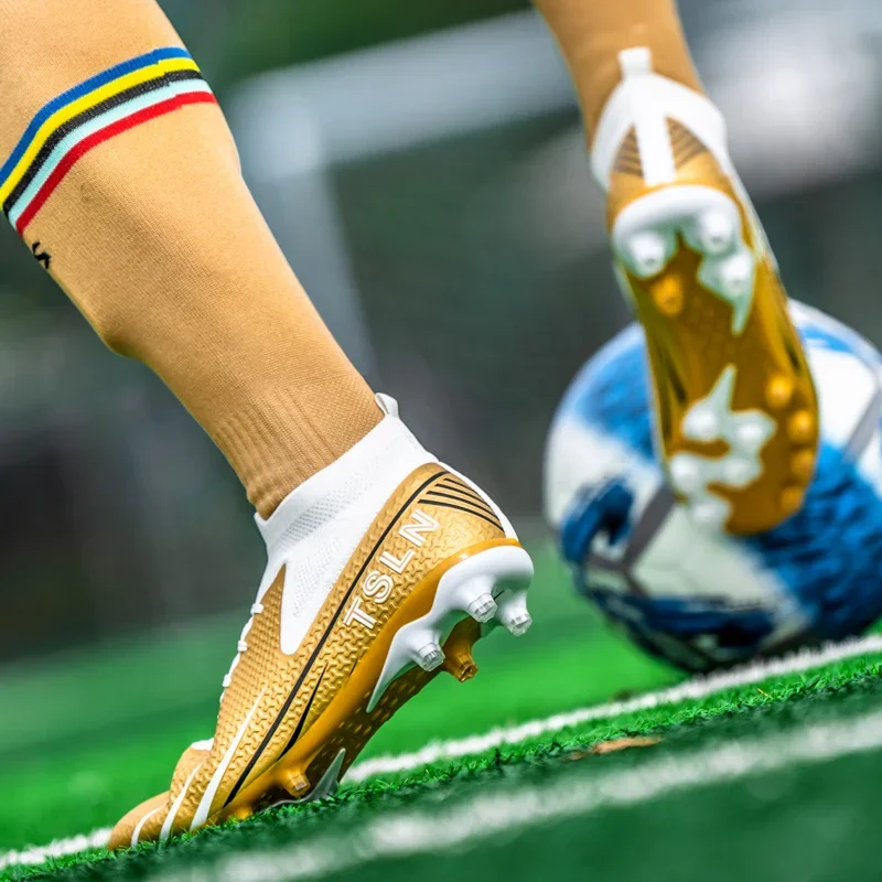 Haute qualité 2025 bottes de Football pour hommes dorés société taille 46 chaussures de Football Superstar crampons homme Crampon chaussures d'entraînement de Football – Image 3