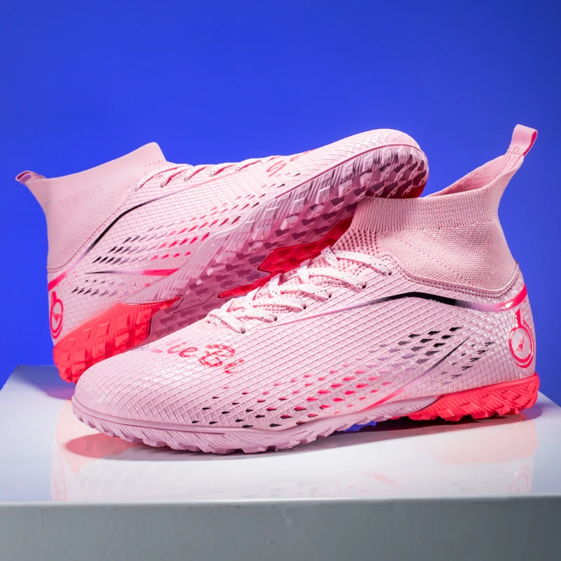 Nouveau MenFootball bottes chaussures de football de haute qualité professionnel en plein air FG/TF crampons de football antidérapants chaussures d'entraînement ultralégères – Image 4