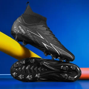 Chaussures de Football pour hommes, crampons professionnels, montantes, respirantes, athlétiques, chaussures d'entraînement en plein air pour TF/AG