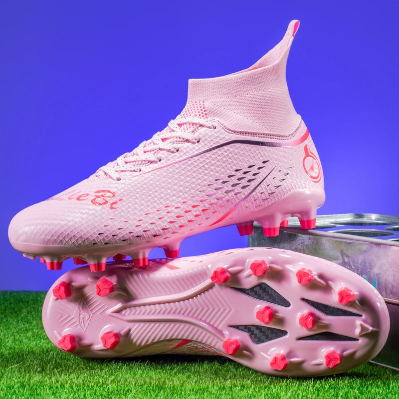 Nouveau MenFootball bottes chaussures de football de haute qualité professionnel en plein air FG/TF crampons de football antidérapants chaussures d'entraînement ultralégères