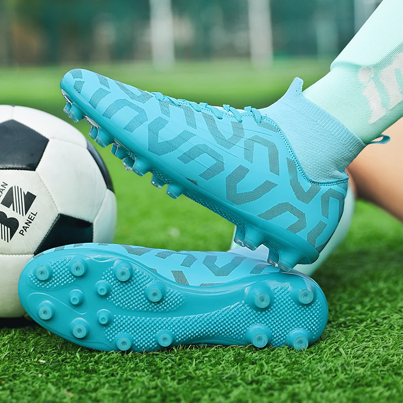 Botte de Football élégante pour hommes, grande taille 32-46 TF/FG, baskets de Football rapides pour adolescents, chaussures d'extérieur montantes pour hommes, crampons – Image 4