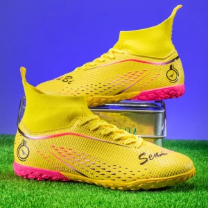 Alternative view of Nouveau MenFootball bottes chaussures de football de haute qualité professionnel en plein air FG/TF crampons de football antidérapants chaussures d'entraînement ultralégères