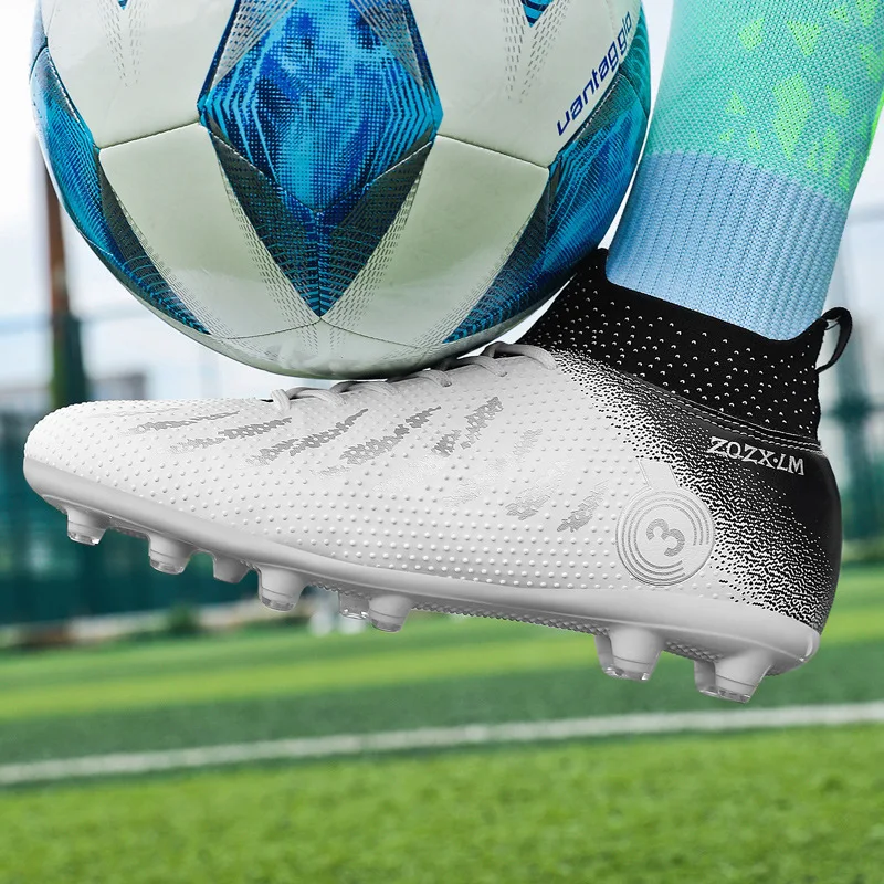 Nouvelles chaussures de Football montantes crampons chaussures de Football garçons et filles ongles TF cassés pour les compétitions adultes bottes d'entraînement à ongles longs – Image 4