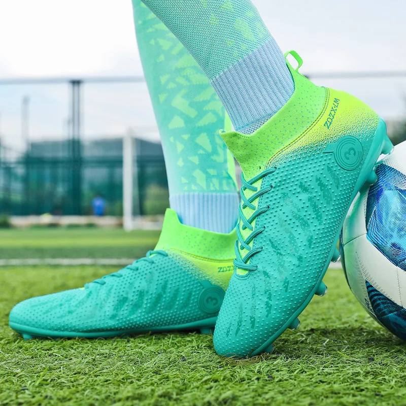 Nouvelles chaussures de Football montantes crampons chaussures de Football garçons et filles ongles TF cassés pour les compétitions adultes bottes d'entraînement à ongles longs – Image 5